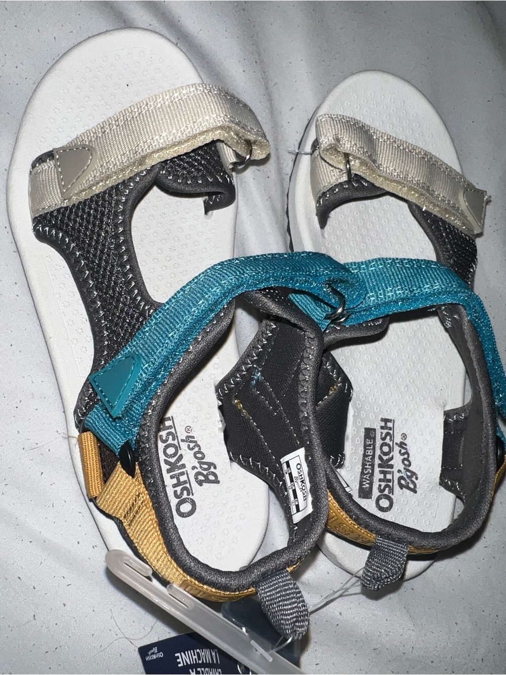 OshKosh B'gosh Teal, Beige and Yellow Kids' Sport Sandals